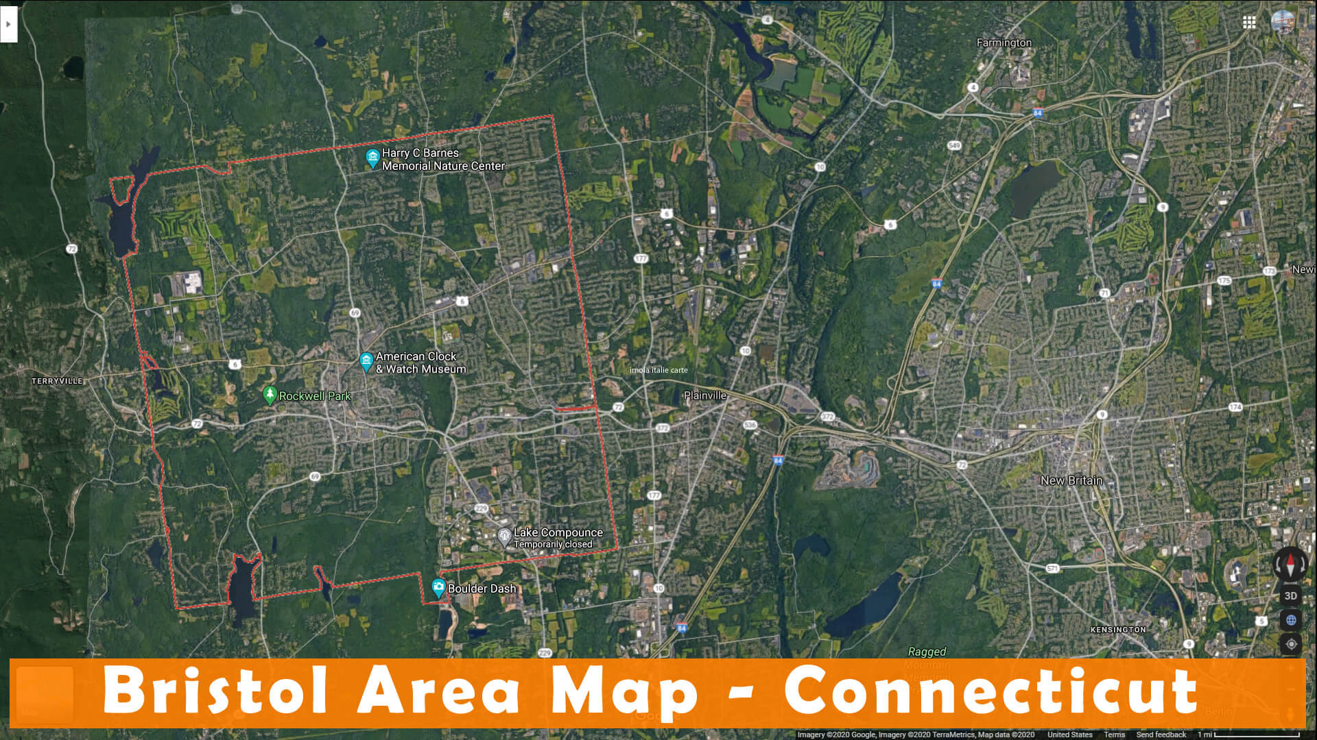 Bristol Zone Carte Connecticut